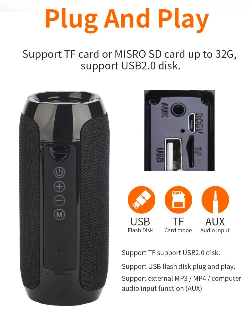 Portable Bluetooth Speaker  wireless With FM Radio