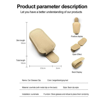Big River Hardware Durable Sunglasses Holder for car with Easy Install