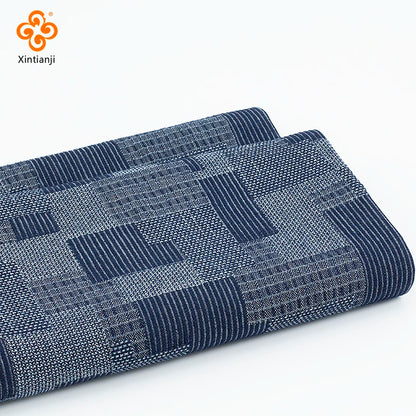 Vintage Patch Stitching Denim Fabric Jacquard Speaker Grill Cloth