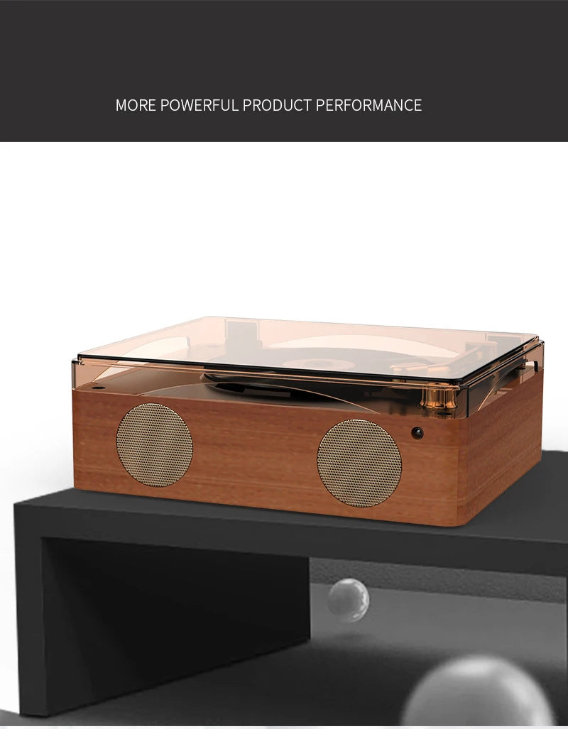 Big River Hardware Vintage CD Player with Record Player Design