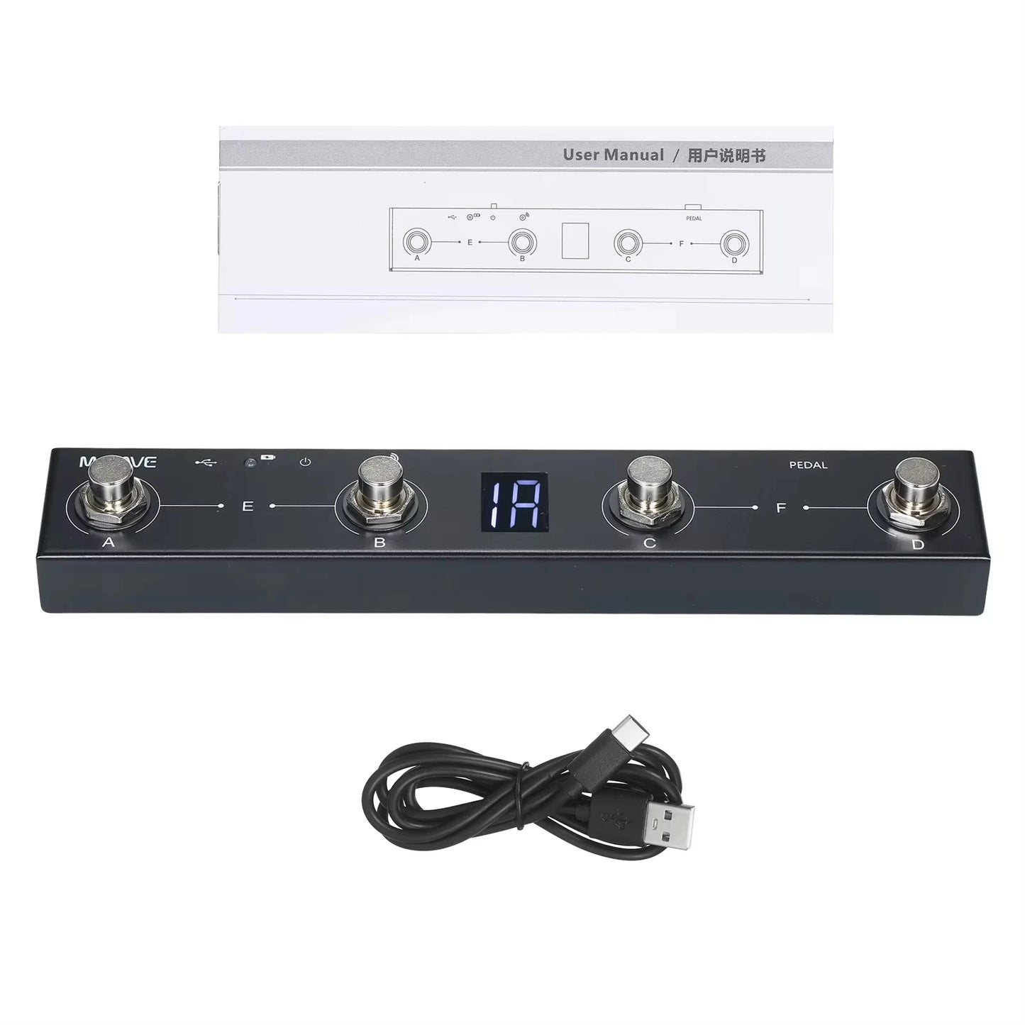 Big River Hardware Bluetooth Wireless MIDI Foot Controller Pedal