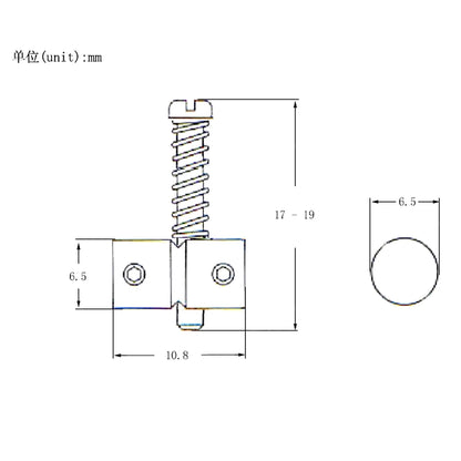 BRH Premium Zinc Alloy Guitar Bridge String Saddles for Jazzmaster Electric Guitars - Includes Wrench and Tool for Easy Replacement