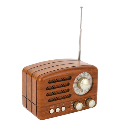 Big River Hardware Retro Wooden Bluetooth Speaker with AM/FM Radio