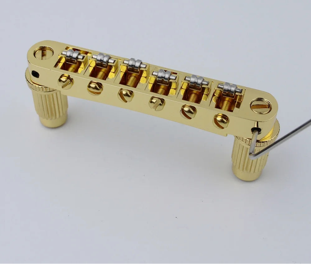 Big River Hardware Premium Tune-O-Matic Bridge Roller Saddles for Enhanced Guitar Tuning Stability and Professional Musician Performance Options