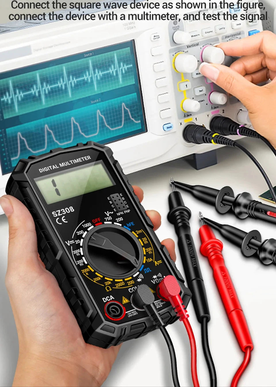 Big River Hardware Handheld Digital Multimeter LCD Backlight