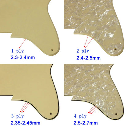 Squier Jaguar Pickguard Multi Color 4 Ply