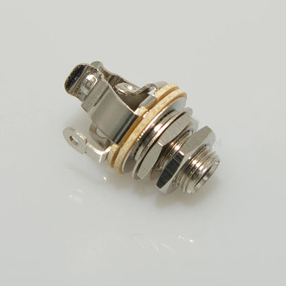 High-Quality BRH Chrome Plated Guitar Output Jack with Easy Soldering and Reduced Noise for Musicians