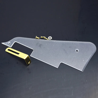 Premium Clear Guitar Pickguard for Gibson Les Paul Guitars with Stainless Steel Bracket and Hardware Accessories