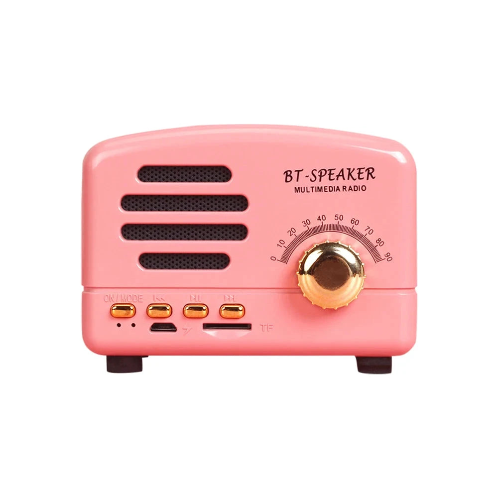 Big River Hardware Retro Bluetooth Speaker Radio - Portable Wireless Audio with FM and Long Battery Life