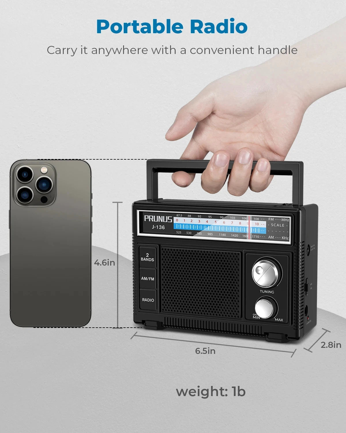 Big River Hardware Retro FM/AM Transistor Radio Companion
