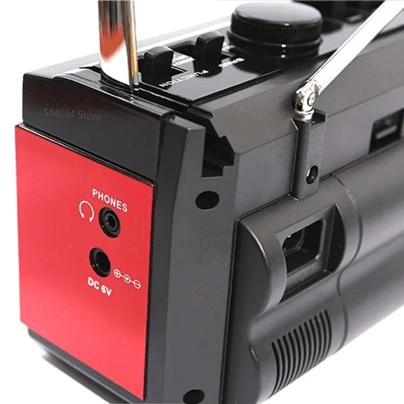 Big River Hardware Portable Retro Boombox with Bluetooth Tape Player