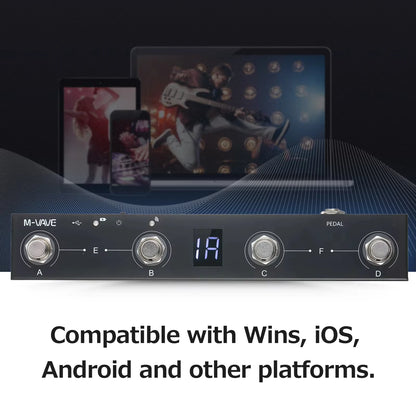 Big River Hardware Bluetooth Wireless MIDI Foot Controller Pedal