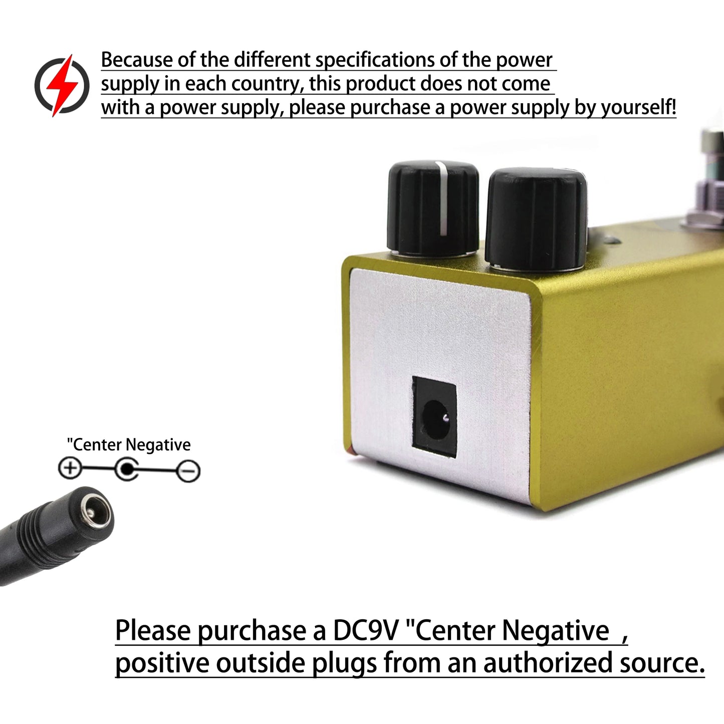 Big River Hardware Vintage Tube Screamer Overdrive Pedal with True Bypass