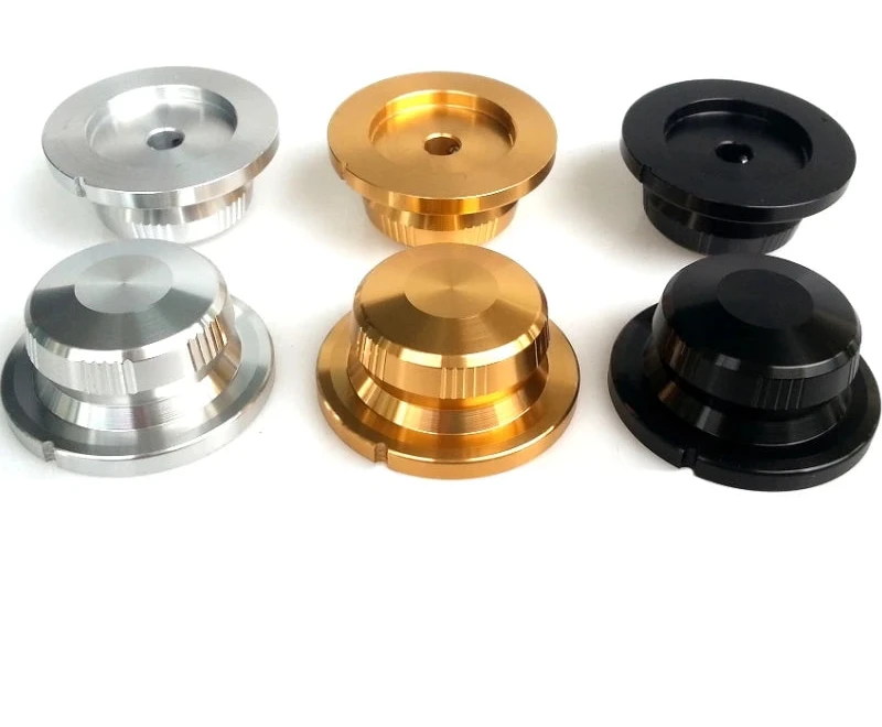 Big River Hardware Solid Aluminum Alloy 40x18mm Lattice Knob for HiFi Amplifier Volume Control