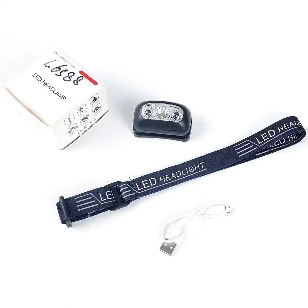 Big River Hardware Rechargeable LED Headlamp with Sensor