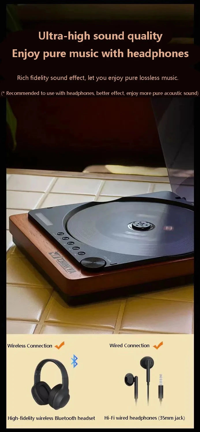 Big River Hardware High-Fidelity Portable CD Player with Lossless Audio