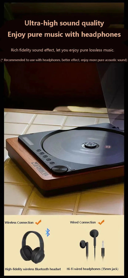 Big River Hardware High-Fidelity Portable CD Player with Lossless Audio