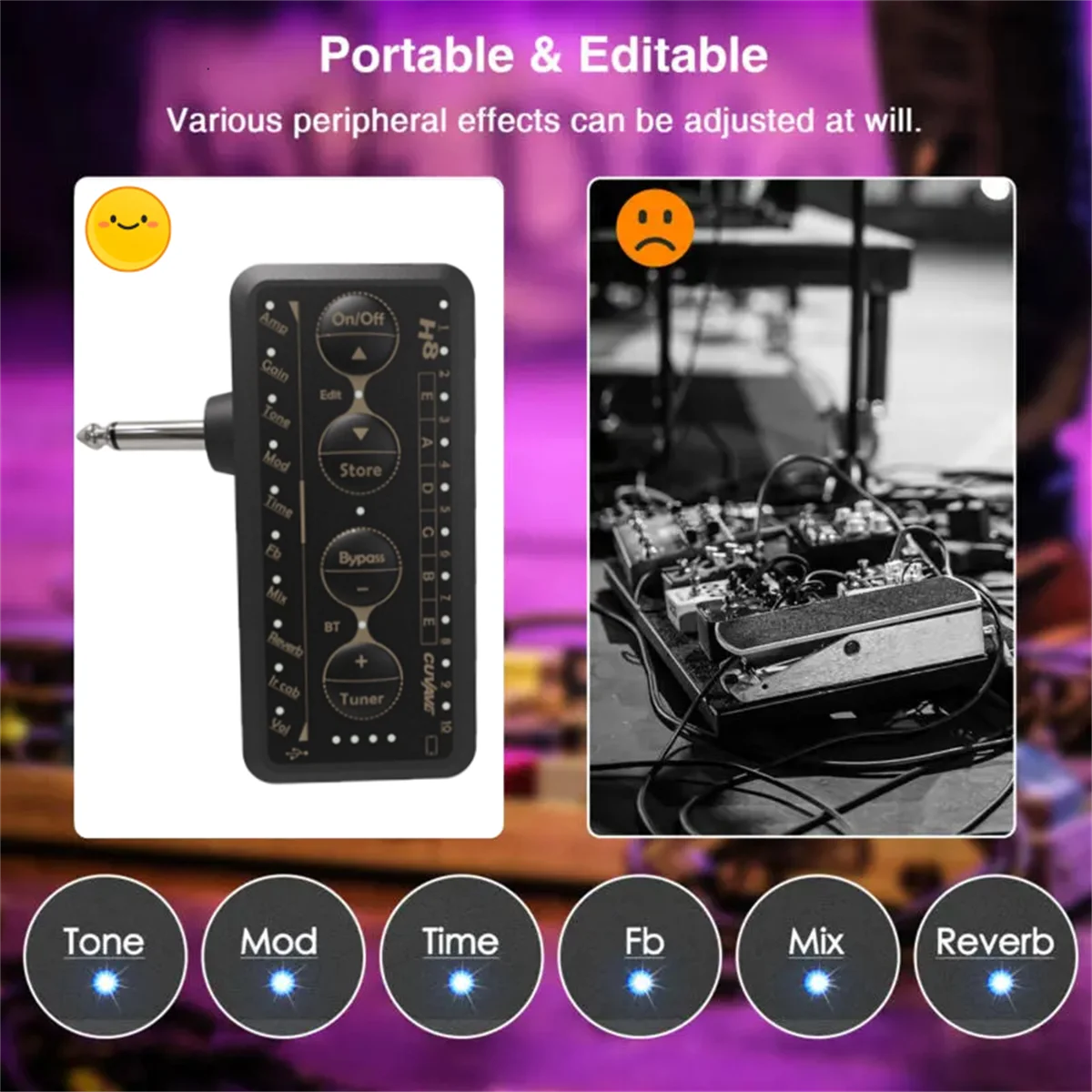 Big River Mini Headphone Amplifier with Multi-Effects and Recording