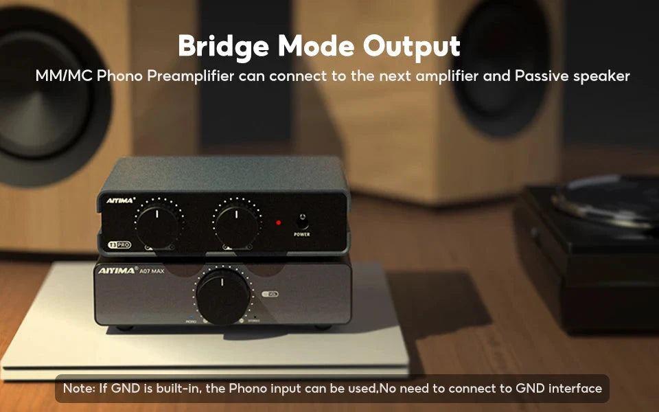 AIYIMA T3 PRO RIAA MM/MC Phono Preamplifier Vinyl Record Player Stereo Preamp Amplifier Turntable Phonograph Gain Control