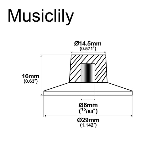 Witch Hat Volume Tone Knobs