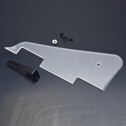 Premium Clear Guitar Pickguard for Gibson Les Paul Guitars with Stainless Steel Bracket and Hardware Accessories