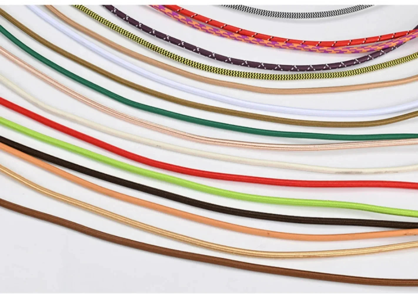 Big River Hardware Fabric Wire Braided Multicolor Cable