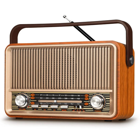 Big River Hardware Mid-Century Modern AM/FM Portable Radio