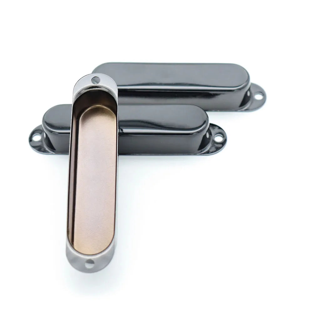 Big River Hardware Single Coil Pickup Covers: Premium Metal for Noise Reduction, Stylish Colors in Black, Silver, Gold, Bronze, Red Copper for Guitar Enthusiasts