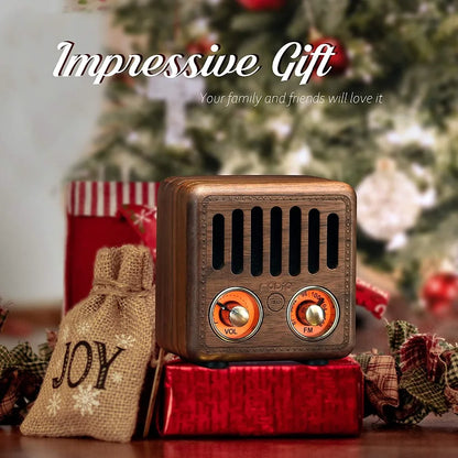Big River Hardware Vintage Walnut FM Bluetooth Speaker