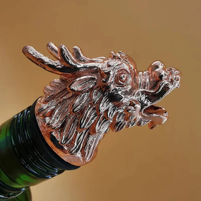 Big River Hardware Zinc Alloy Animal Head Wine Pourer - Deer Elk Lion Designs for Stylish Bar Accessories and Wine Enthusiasts