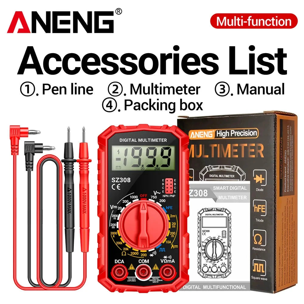 Big River Hardware Handheld Digital Multimeter LCD Backlight