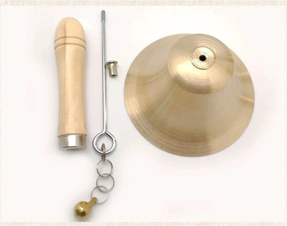 Hand Bells instrument 5 Piece Set With Wooden Handles