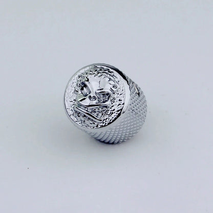 Big River Hardware Premium Zinc Alloy Skull Potentiometer Knobs for Electric Guitars with 6mm Inner Diameter