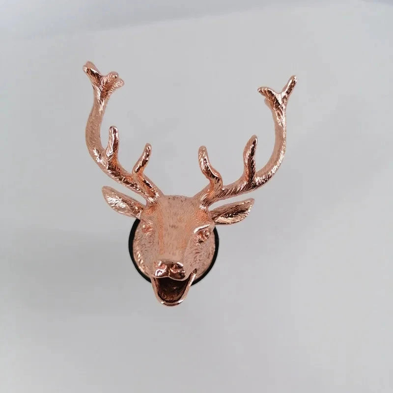 Big River Hardware Zinc Alloy Animal Head Wine Pourer - Deer Elk Lion Designs for Stylish Bar Accessories and Wine Enthusiasts