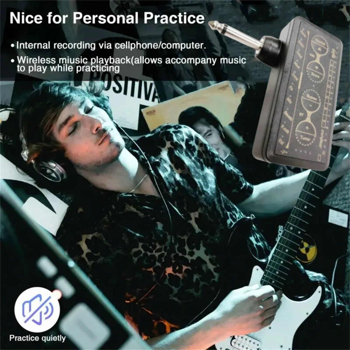 Big River Mini Headphone Amplifier with Multi-Effects and Recording