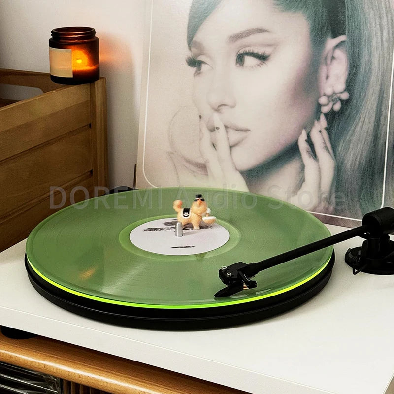 Big River Hardware Premium Acrylic Turntable Mat for Vinyl Records - Reduces Static, Dust, and Noise for Enhanced Sound Quality and Better Performance on 12-Inch LPs