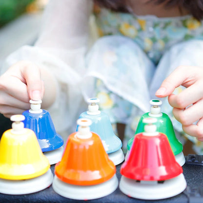 Colorful Eight Note Hand Bell instrument Set for Kids