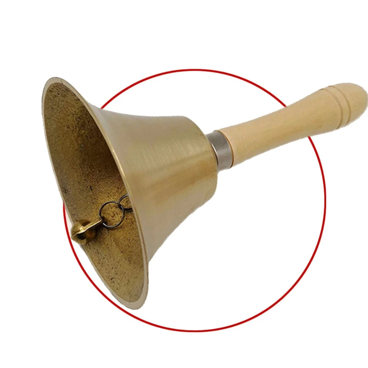 Hand Bells instrument 5 Piece Set With Wooden Handles