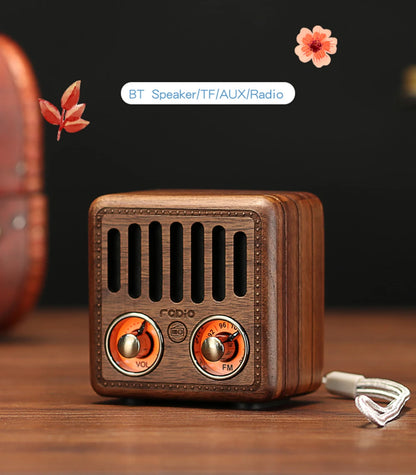 Big River Hardware Vintage Walnut FM Bluetooth Speaker