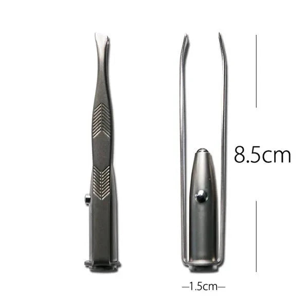 Big River Hardware Stainless Steel LED Tweezer with Light