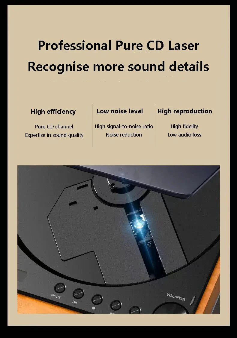 Big River Hardware High-Fidelity Portable CD Player with Lossless Audio