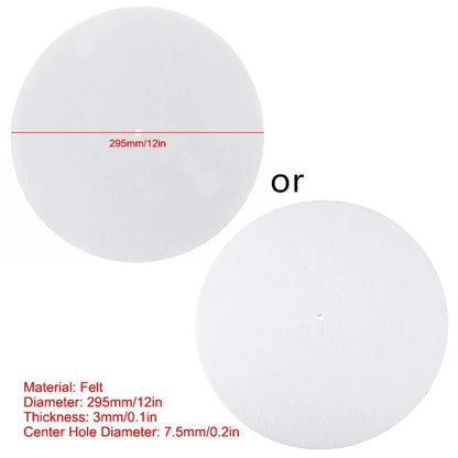 Anti-Vibration Slipmat Turntable Mat Audiophile for LP Vinyl Record Player Anti-Static Turntable Mat Platter Mat Record Mat