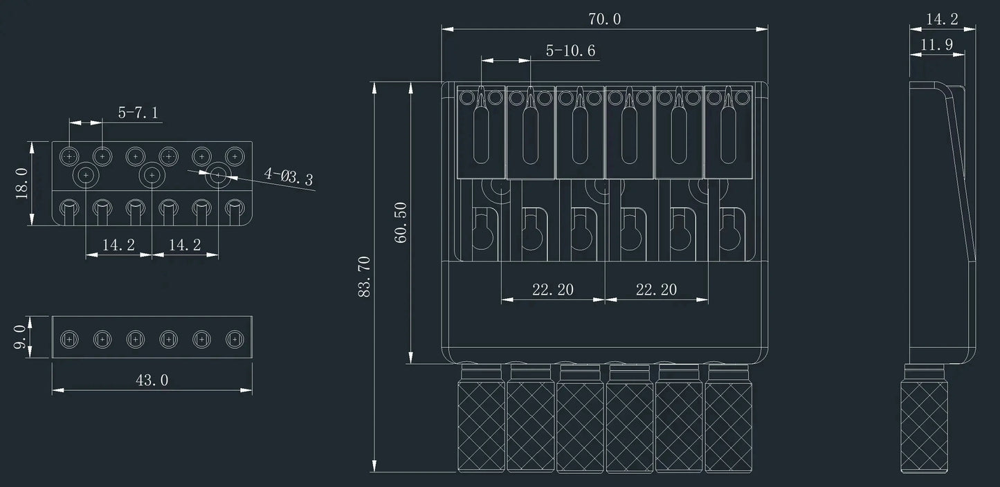 Big River Hardware Premium String Bridge Tailpiece Accessory