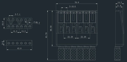 Big River Hardware Premium String Bridge Tailpiece Accessory