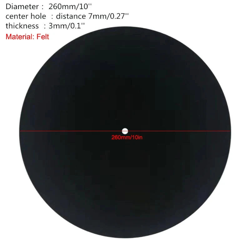 Anti-Vibration Slipmat Turntable Mat Audiophile for LP Vinyl Record Player Anti-Static Turntable Mat Platter Mat Record Mat
