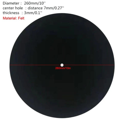 Anti-Vibration Slipmat Turntable Mat Audiophile for LP Vinyl Record Player Anti-Static Turntable Mat Platter Mat Record Mat