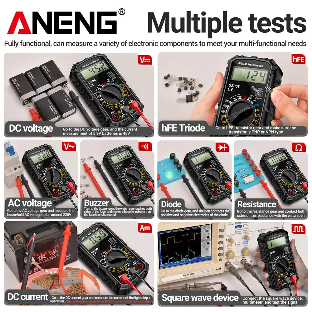 Big River Hardware Handheld Digital Multimeter LCD Backlight