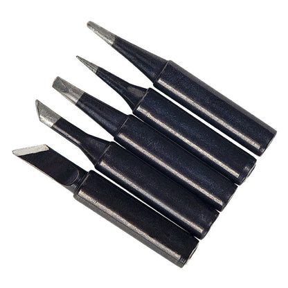 Big River Hardware Premium Pure Copper Soldering Iron Tips 5-Piece Set - Lead-Free, High-Performance for Professional Electronics Repair and DIY Projects