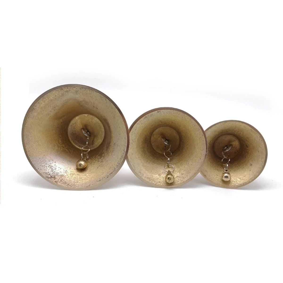 Hand Bells instrument 5 Piece Set With Wooden Handles