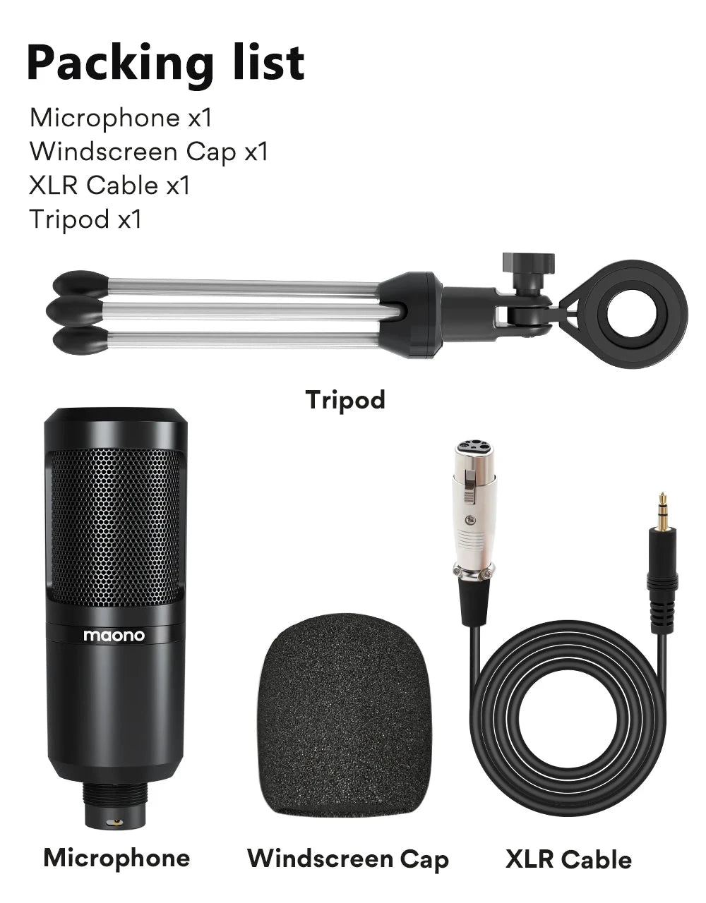 Big River Hardware Maono PM360TR Condenser Microphone for Podcast and YouTube